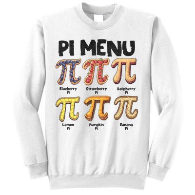 Pi Menu Funny Math Teacher Pi Day 3.14 Pie Sweatshirt