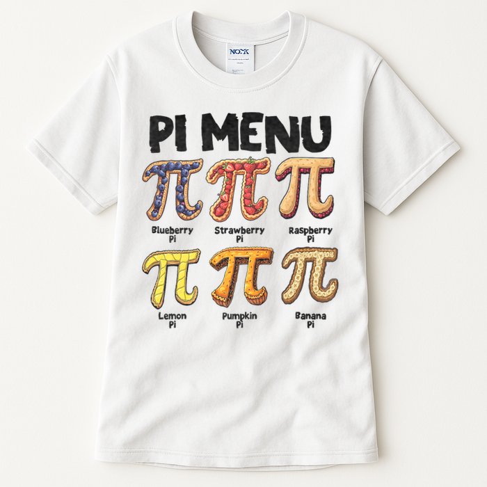 Pi Menu Funny Math Teacher Pi Day 3.14 Pie Tall T-Shirt