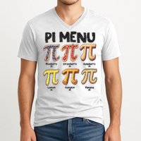 Pi Menu Funny Math Teacher Pi Day 3.14 Pie V-Neck T-Shirt
