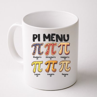 Pi Menu Funny Math Teacher Pi Day 3.14 Pie Coffee Mug