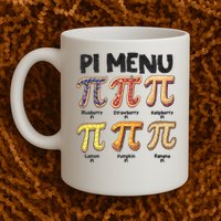 Pi Menu Funny Math Teacher Pi Day 3.14 Pie Mug