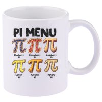 Pi Menu Funny Math Teacher Pi Day 3.14 Pie 11oz C Handle Ceramic Mug
