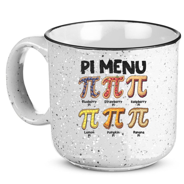 Pi Menu Funny Math Teacher Pi Day 3.14 Pie 15oz Campfire Ceramic Mug
