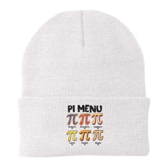 Pi Menu Funny Math Teacher Pi Day 3.14 Pie Knit Cap Winter Beanie