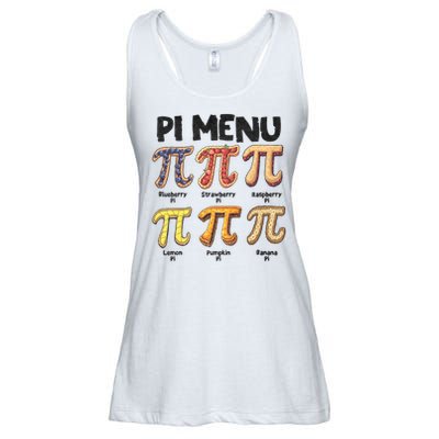 Pi Menu Funny Math Teacher Pi Day 3.14 Pie Ladies Essential Flowy Tank