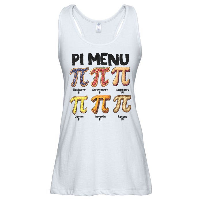 Pi Menu Funny Math Teacher Pi Day 3.14 Pie Ladies Essential Flowy Tank
