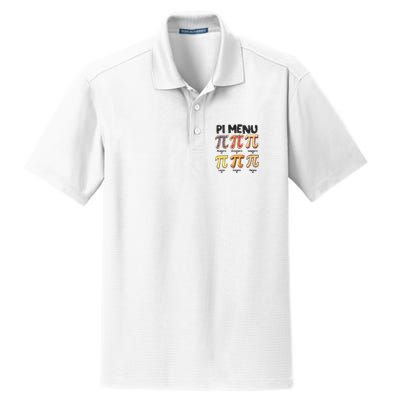 Pi Menu Funny Math Teacher Pi Day 3.14 Pie Dry Zone Grid Polo