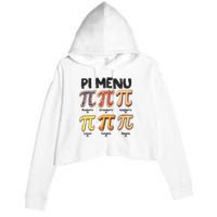 Pi Menu Funny Math Teacher Pi Day 3.14 Pie Crop Fleece Hoodie