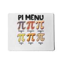 Pi Menu Funny Math Teacher Pi Day 3.14 Pie Mousepad