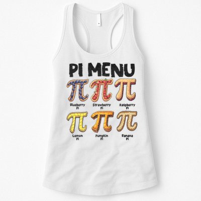 Pi Menu Funny Math Teacher Pi Day 3.14 Pie Womens Tank Top