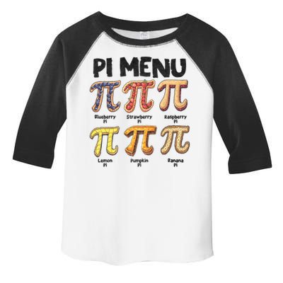 Pi Menu Funny Math Teacher Pi Day 3.14 Pie Toddler Fine Jersey T-Shirt