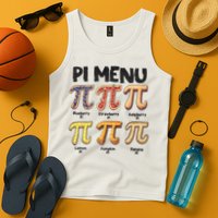Pi Menu Funny Math Teacher Pi Day 3.14 Pie Tank Top