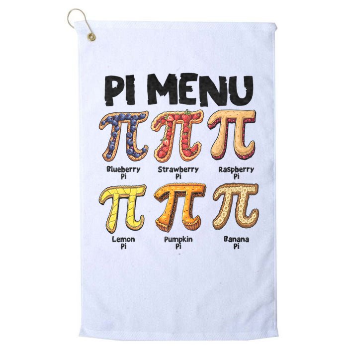 Pi Menu Funny Math Teacher Pi Day 3.14 Pie Golf Towel