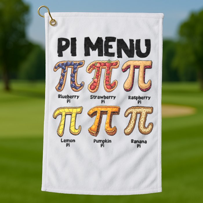 Pi Menu Funny Math Teacher Pi Day 3.14 Pie Golf Towel