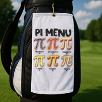 Pi Menu Funny Math Teacher Pi Day 3.14 Pie Golf Towel