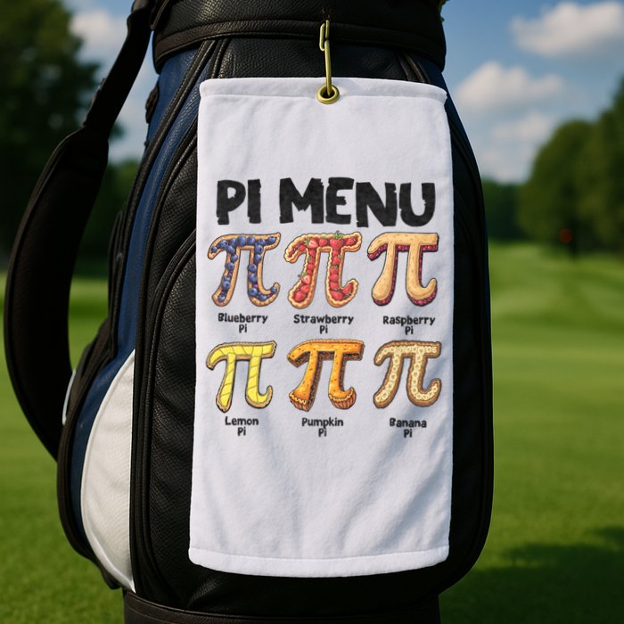 Pi Menu Funny Math Teacher Pi Day 3.14 Pie Golf Towel