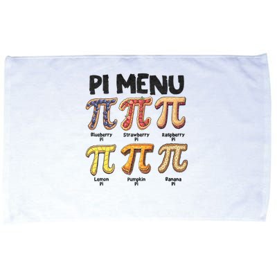 Pi Menu Funny Math Teacher Pi Day 3.14 Pie Microfiber Hand Towel