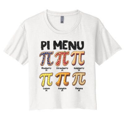 Pi Menu Funny Math Teacher Pi Day 3.14 Pie Crop Top