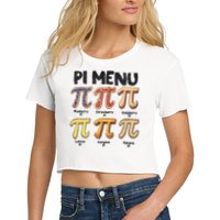 Pi Menu Funny Math Teacher Pi Day 3.14 Pie Crop Top