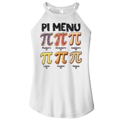 Pi Menu Funny Math Teacher Pi Day 3.14 Pie Women's Perfect Tri Rocker Tank