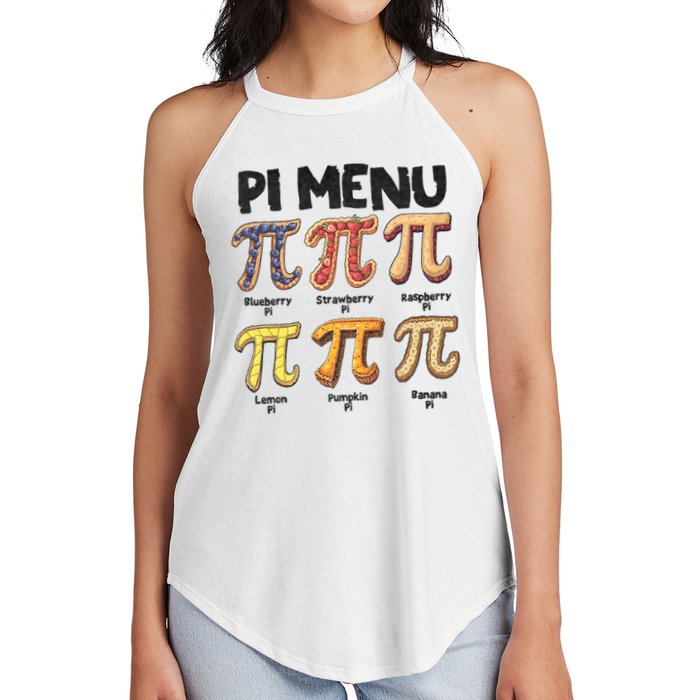 Pi Menu Funny Math Teacher Pi Day 3.14 Pie Women's Perfect Tri Rocker Tank