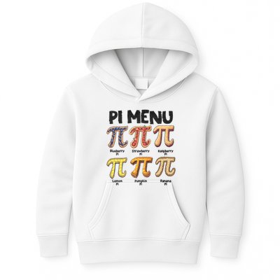 Pi Menu Funny Math Teacher Pi Day 3.14 Pie Kids Hoodie