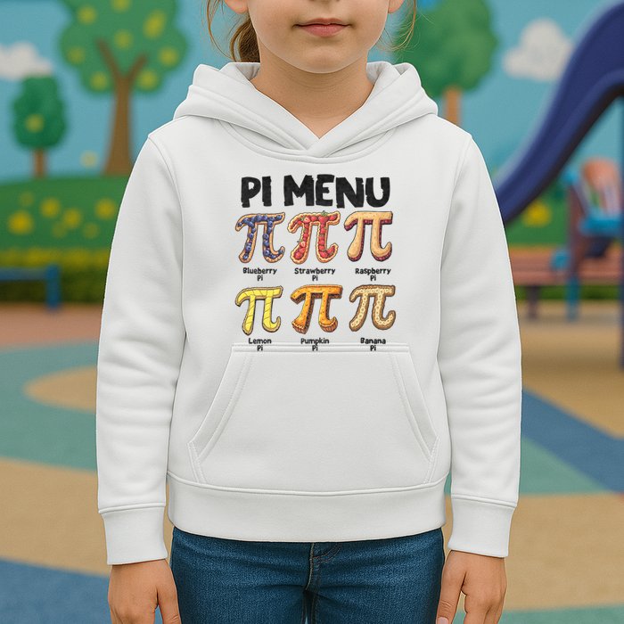 Pi Menu Funny Math Teacher Pi Day 3.14 Pie Kids Hoodie