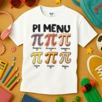 Pi Menu Funny Math Teacher Pi Day 3.14 Pie Kids T-Shirt