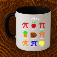 Pie Menu Funny Pi Day Pi 3 Coffee Mug