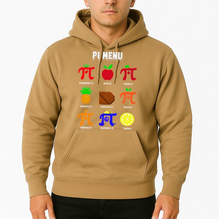 Pie Menu Funny Pi Day Pi 3 Hoodie