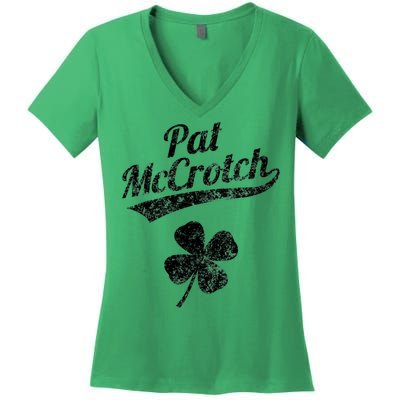 Pat McCrotch Funny Saint Patricks Day St Patricks Day Irish Women's V-Neck T-Shirt