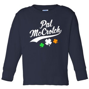 Pat Mccrotch Funny Irish Name St. Patrick´S Day Toddler Long Sleeve Shirt