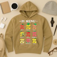 Pie Menu Funny Pi Day Pi 3 Hoodie