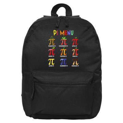 Pie Menu Funny Pi Day Pi 3 16 in Basic Backpack