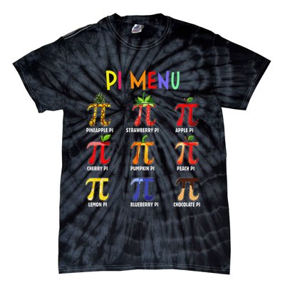 Pie Menu Funny Pi Day Pi 3 Tie-Dye T-Shirt