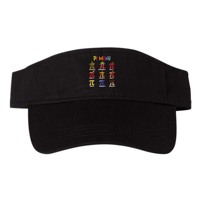 Pie Menu Funny Pi Day Pi 3 Valucap Bio-Washed Visor