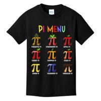 Pie Menu Funny Pi Day Pi 3 Kids T-Shirt