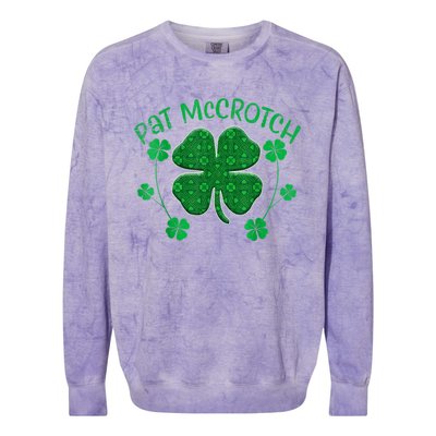 PAT McCROTCH Funny Dirty St Patricks Day 's Irish Colorblast Crewneck Sweatshirt