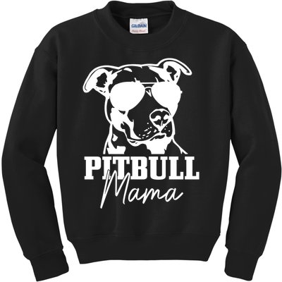 Pitbull Mom Funny Cute Dog Pitbull Mama Gift Kids Sweatshirt