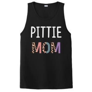 Pittie Mom Funny Pitbull Dog Lover Gift Leopard Gift PosiCharge Competitor Tank