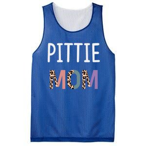 Pittie Mom Funny Pitbull Dog Lover Gift Leopard Gift Mesh Reversible Basketball Jersey Tank