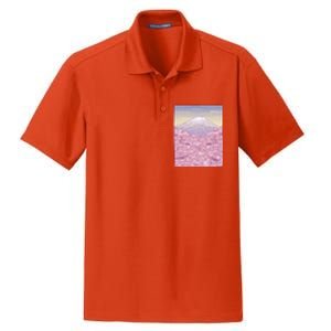 Pastel Mount Fuji Dry Zone Grid Polo