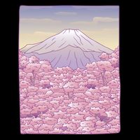 Pastel Mount Fuji Flexfit Unipanel Trucker Cap