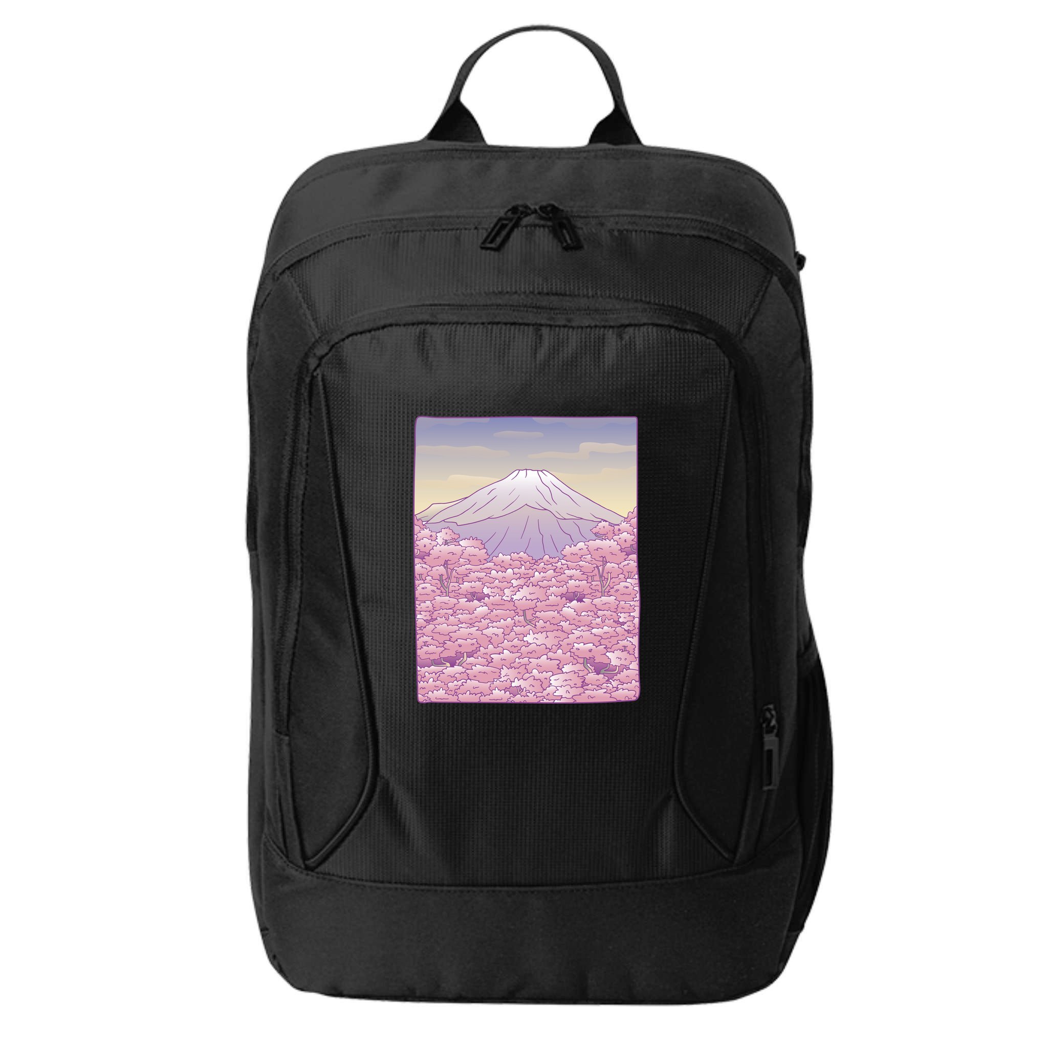 Pastel Mount Fuji City Backpack