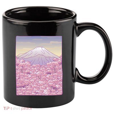 Pastel Mount Fuji 11oz C Handle Ceramic Mug
