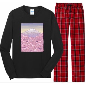 Pastel Mount Fuji Long Sleeve Pajama Set