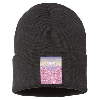Pastel Mount Fuji Sustainable Knit Beanie