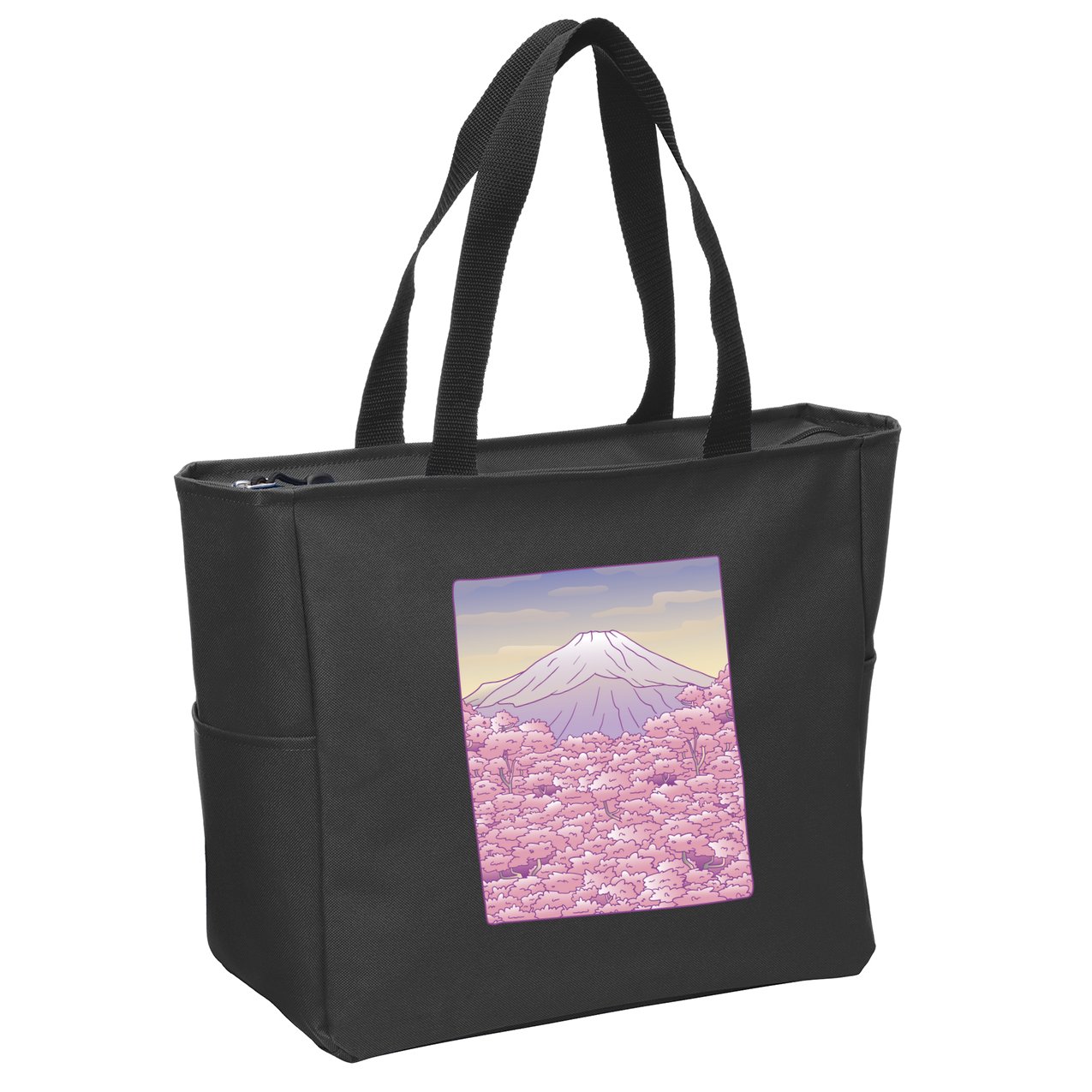 Pastel Mount Fuji Zip Tote Bag