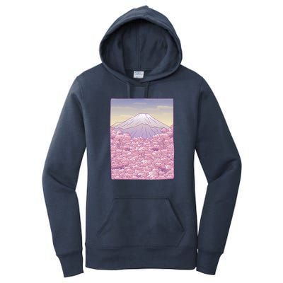 Pastel Mount Fuji Women's Pullover Hoodie