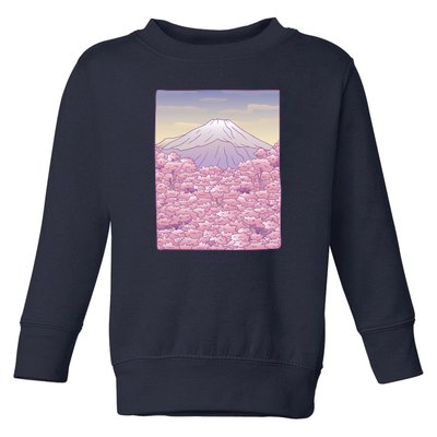 Pastel Mount Fuji Toddler Sweatshirt